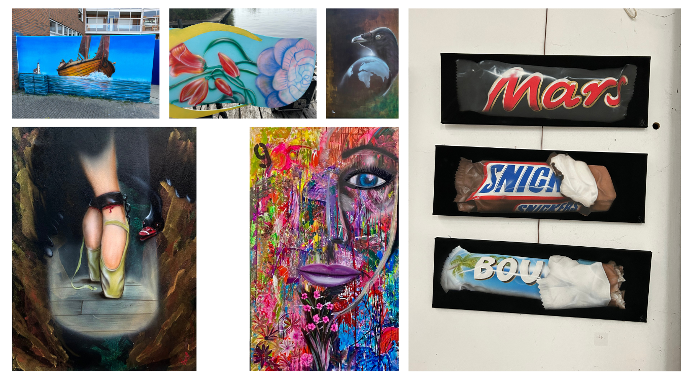 Diverse afbeeldingen airbrush werk