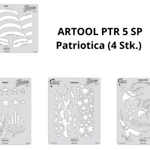 ARTOOL PTR 5 SP Patriotica (4 Stk.) Freehand Airbrush Sjabloon Set van Craig Fraser