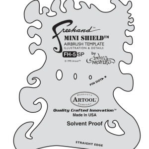 ARTOOL FH 5 SP Mini Shield Freehand Airbrush Sjabloon van Andrea Mistretta