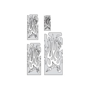 ARTOOL FH FM 2 Flame Master The Multiple (4 Stuks) Freehand Airbrush Sjabloon van “Mr. J” Julian Braet